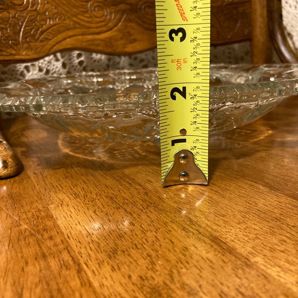 Parisi Cut Glass Tray, Footed and Handled Dish - Deep Base for Food and Display - Picture 12 of 14